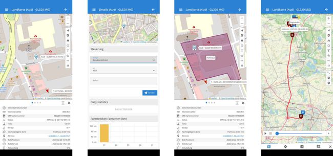 Smartphone Tracking App mit Diebstahlalarm für Fahrzeug und KFZ